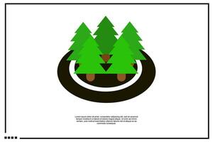 forêt icône ou logo vecteur