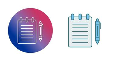 icône de vecteur de bloc-notes