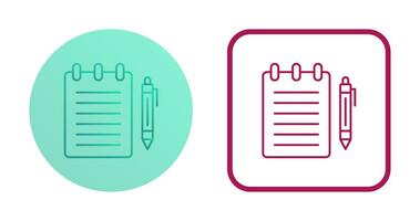 icône de vecteur de bloc-notes