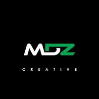 mdz lettre initiale logo conception modèle vecteur illustration