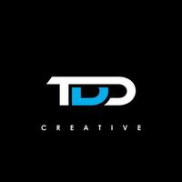 tdd lettre initiale logo conception modèle vecteur illustration