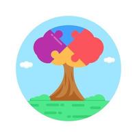 arbre de puzzle d'autisme vecteur