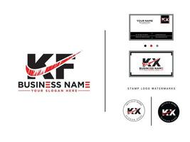 kf, kf logo icône, moderne kf brosse lettre logo vecteur