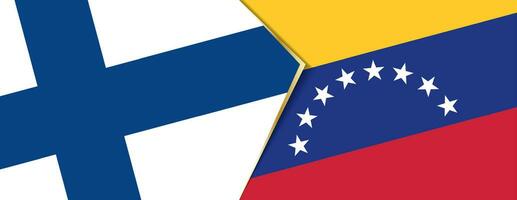 Finlande et Venezuela drapeaux, deux vecteur drapeaux.