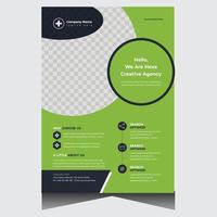 modèle de conception de flyer d'entreprise de publicité verte entreprise créative vecteur