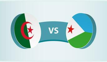 Algérie contre Djibouti, équipe des sports compétition concept. vecteur