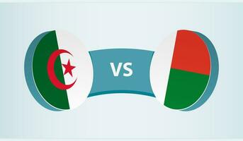 Algérie contre Madagascar, équipe des sports compétition concept. vecteur
