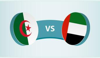 Algérie contre uni arabe émirats, équipe des sports compétition concept. vecteur