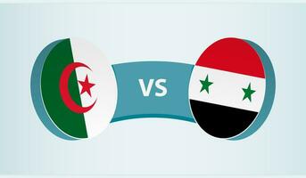 Algérie contre Syrie, équipe des sports compétition concept. vecteur