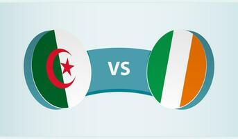 Algérie contre Irlande, équipe des sports compétition concept. vecteur
