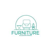moderne meubles logo conception avec Créatif concept, intérieur logo vecteur modèle