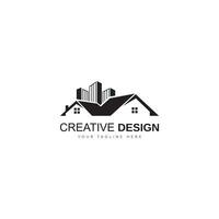 création de logo immobilier créatif vecteur