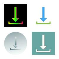 icône de vecteur de téléchargement unique