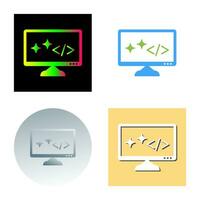 icône de vecteur de code propre unique