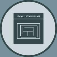 icône de vecteur de plan d'évacuation