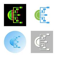 icône de vecteur d'organigramme