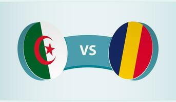 Algérie contre tchad, équipe des sports compétition concept. vecteur