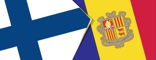 Finlande et andorre drapeaux, deux vecteur drapeaux.