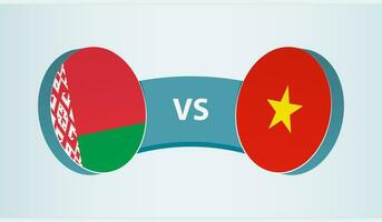 biélorussie contre vietnam, équipe des sports compétition concept. vecteur