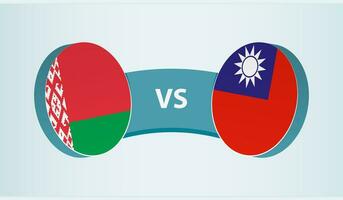 biélorussie contre Taïwan, équipe des sports compétition concept. vecteur