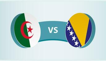 Algérie contre Bosnie et herzégovine, équipe des sports compétition concept. vecteur