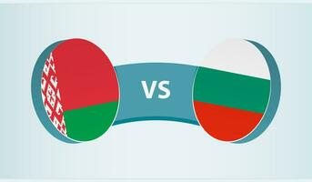 biélorussie contre Bulgarie, équipe des sports compétition concept. vecteur