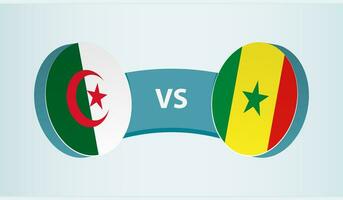 Algérie contre Sénégal, équipe des sports compétition concept. vecteur