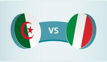 Algérie contre Italie, équipe des sports compétition concept. vecteur