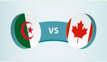 Algérie contre Canada, équipe des sports compétition concept. vecteur