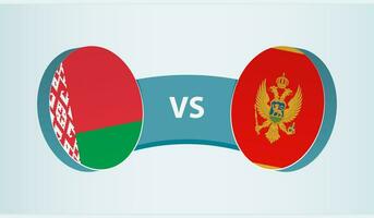biélorussie contre Monténégro, équipe des sports compétition concept. vecteur