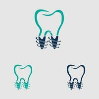 dentaire implant logo conception concept vecteur, dentaire se soucier logo modèle vecteur