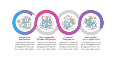 modèle d'infographie vectorielle de stage à l'étranger vecteur