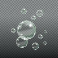 illustration vectorielle de bulles de savon. vecteur