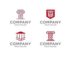 collection de logos simples d'avocat et de droit vecteur