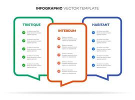 infographie modèle chronologie processus 3 option vecteur