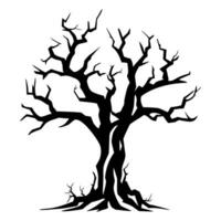 Halloween arbre silhouette. vecteur illustration