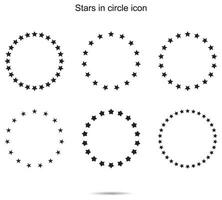 étoiles dans cercle icône, vecteur illustration