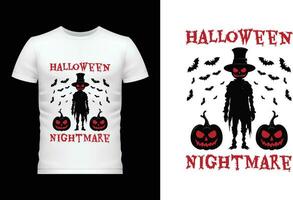 Halloween cauchemar, Halloween T-shirt conception. vecteur