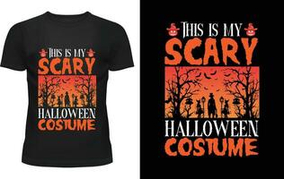cette est mon effrayant Halloween costume, Halloween T-shirt conception. vecteur