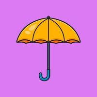 illustration d'icône de dessin animé parapluie mignon vecteur