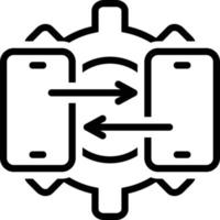 icône de ligne pour le support technique vecteur
