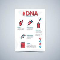 rapport d'infographie ADN. illustration vectorielle vecteur