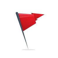 drapeau rouge, illustration vectorielle vecteur