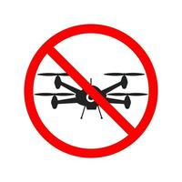pas de zone de vol, signe de drone. illustration vectorielle vecteur