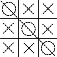 icône de ligne pour tic tac toe vecteur