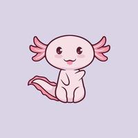 conception d'illustration vectorielle axolotl mignon vecteur