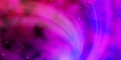 modèle vectoriel violet clair avec des étoiles au néon.