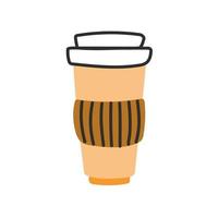 une tasse de café. illustration vectorielle dans un style doodle plat vecteur