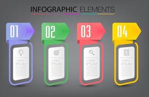 modèle de zone de texte moderne, bannière d'infographie vecteur