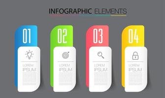 modèle de zone de texte moderne, bannière d'infographie vecteur